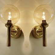 Paire d'appliques murales vintage scandinaves en verre