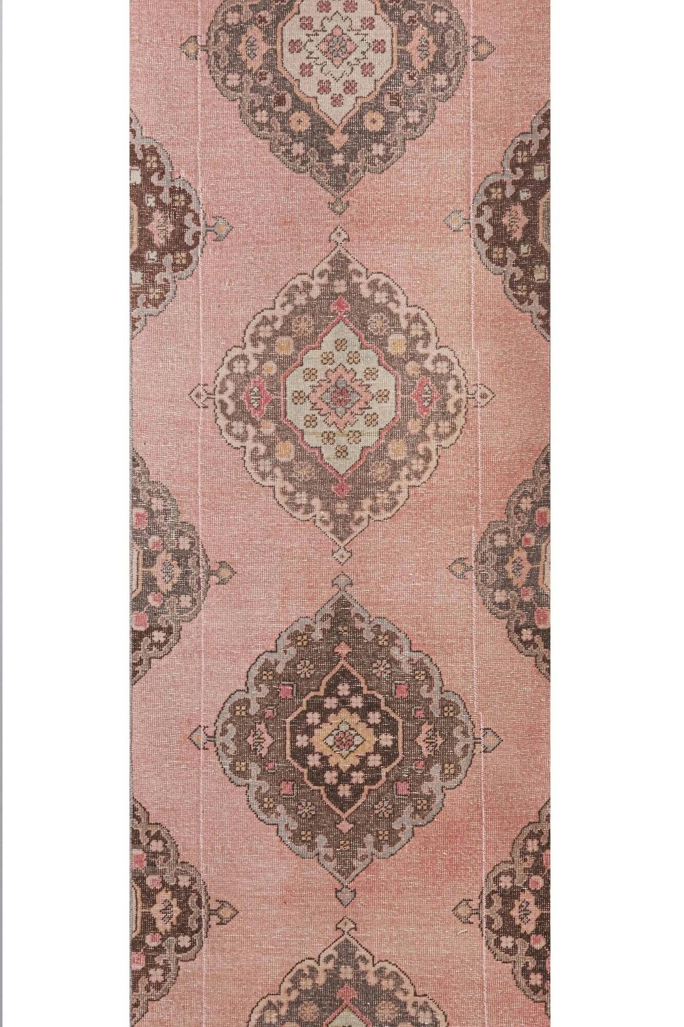 Vintage Turkish hallway rug 86x760 cm