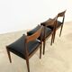 Scandinavian teak chair with black leatherette — Otto Møller style, 1960s