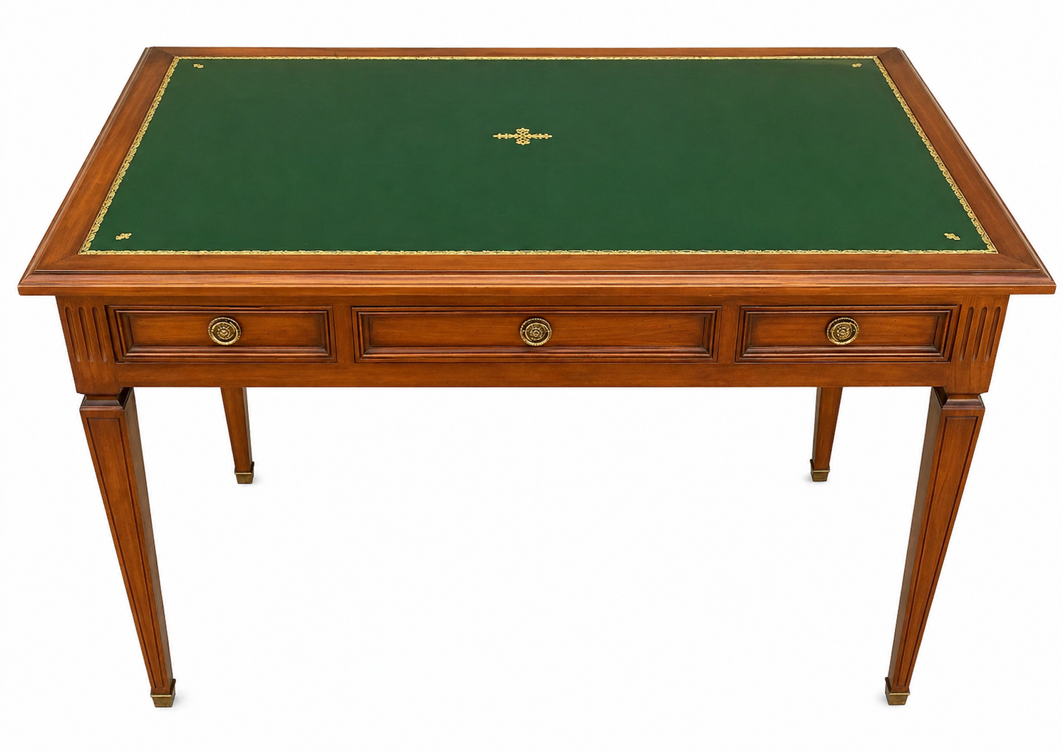 Bureau Louis XVI extensible avec rallonge 3 tiroirs