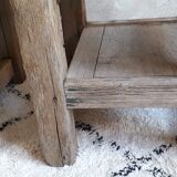 Pair of raw wooden bedsides