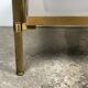Bout de canapé table d'appoint vintage 70'S en verre et laiton
