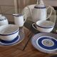 Service à café/thé Christofle Océana Bleu, porcelaine de Limoges