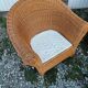Pair armchairs wicker table Living room veranda vintage