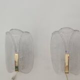 Wall sconces by Carl Fagerlund for Orrefors 1970s