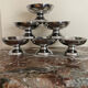 6 stainless steel ice cream bowls