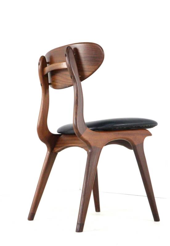 Set of 4 AWA chairs 'Weert' - full restored dutch design