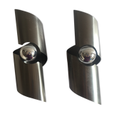 Pair of 1970s stainless steel sconces