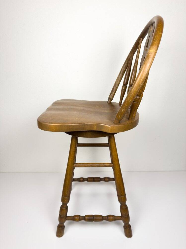 Vintage wooden bar chair, 1992