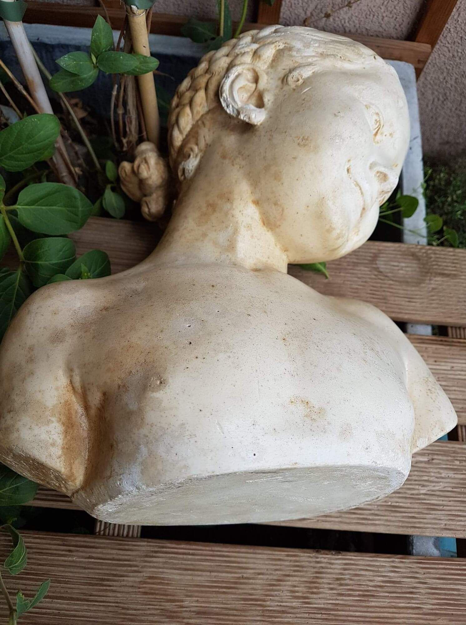 Bust plaster "the florentine" called "the rieuse" after Jean-Baptiste Pigalle