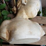 Bust plaster "the florentine" called "the rieuse" after Jean-Baptiste Pigalle
