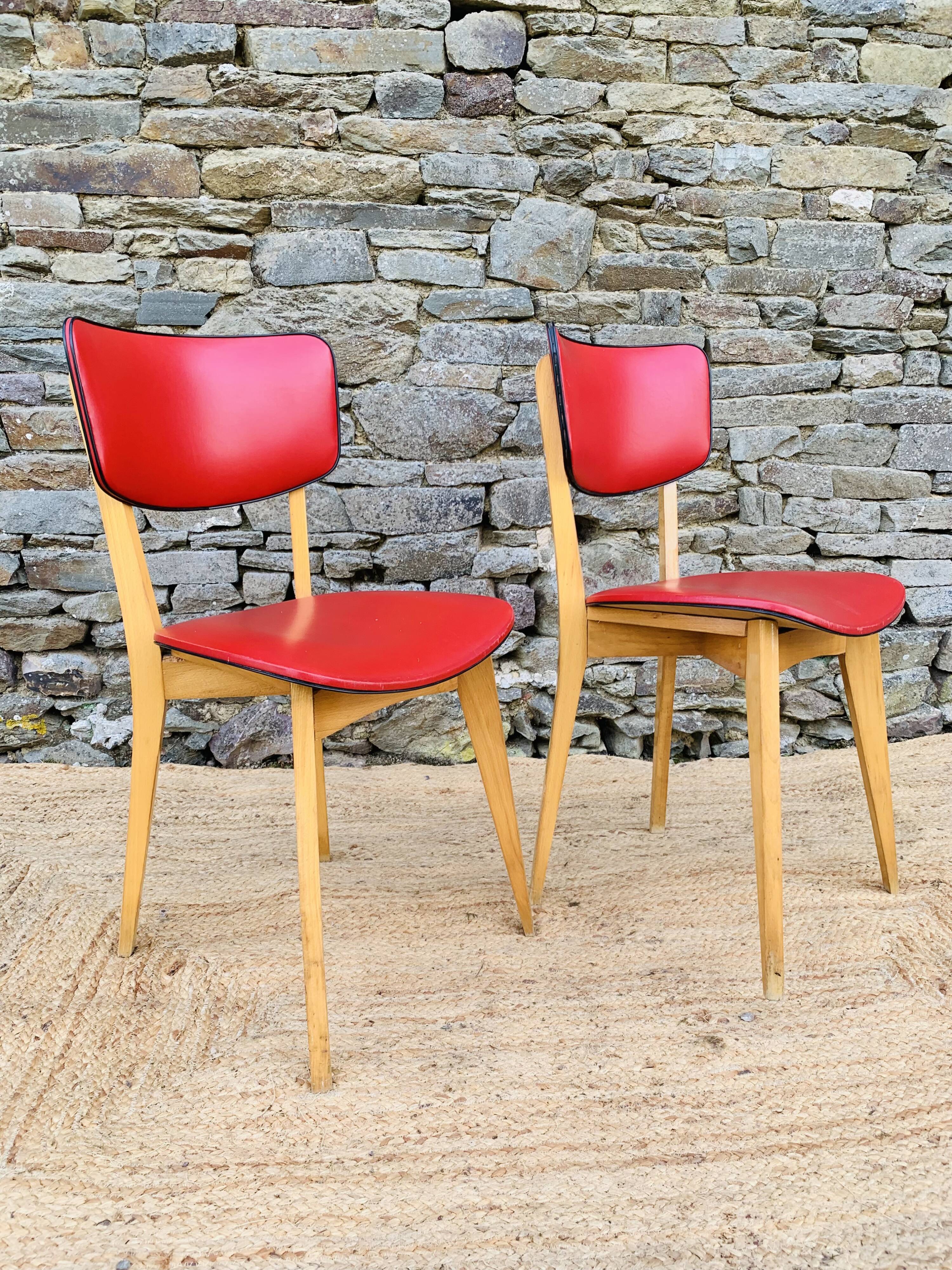 Pair of red chairs