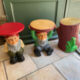 Set of three stools Gnomes, Kartell, Starck