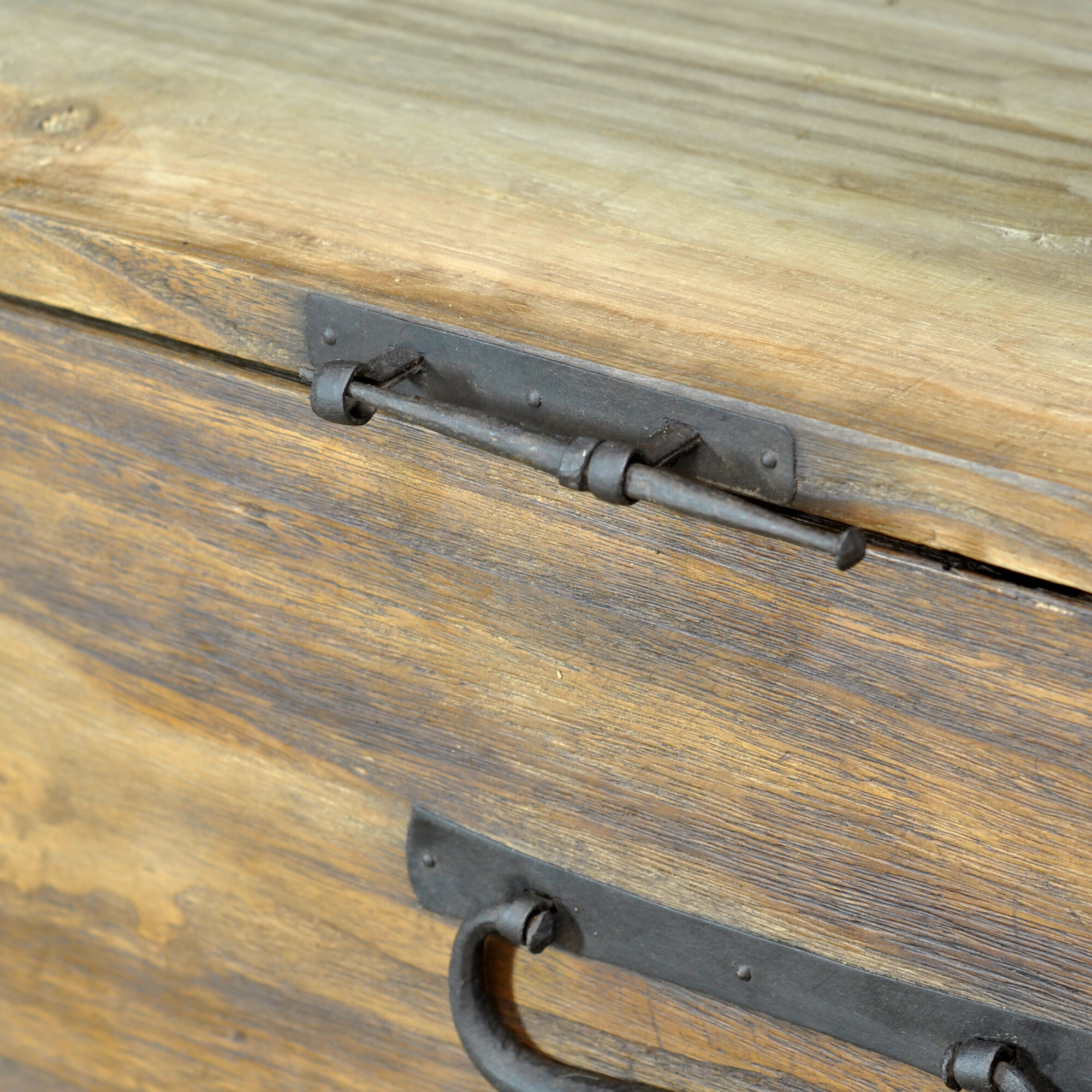 Japanese Meiji-period Choba Tansu chest with hand-forged iron fittings, circa 1880