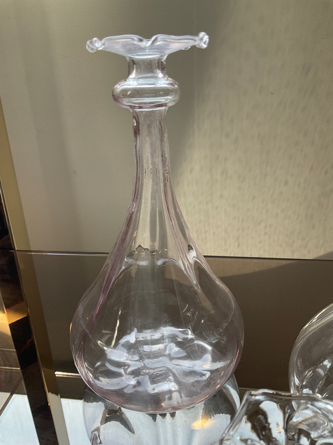 Trio of Art Deco soliflores in blown glass