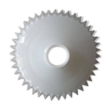 Abat-jour, suspension en opaline dentelée années 40/50