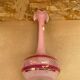 Old Pink Opaline Soliflore Vase + Vintage Gold & Camé Decor