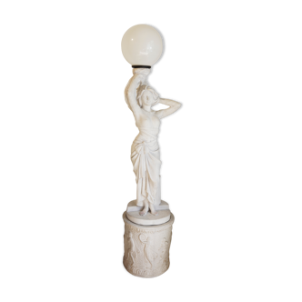 Lampadaire jardin Femme Nymphe sur socle Italie