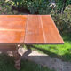 Solid oak farmhouse table with extensions