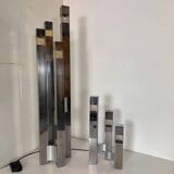 Mid-Century Modernist Italian Architectural Sciolari Cubic Floor Lamp by G