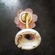 Wall lamp old tulip glass paste pink porcelain