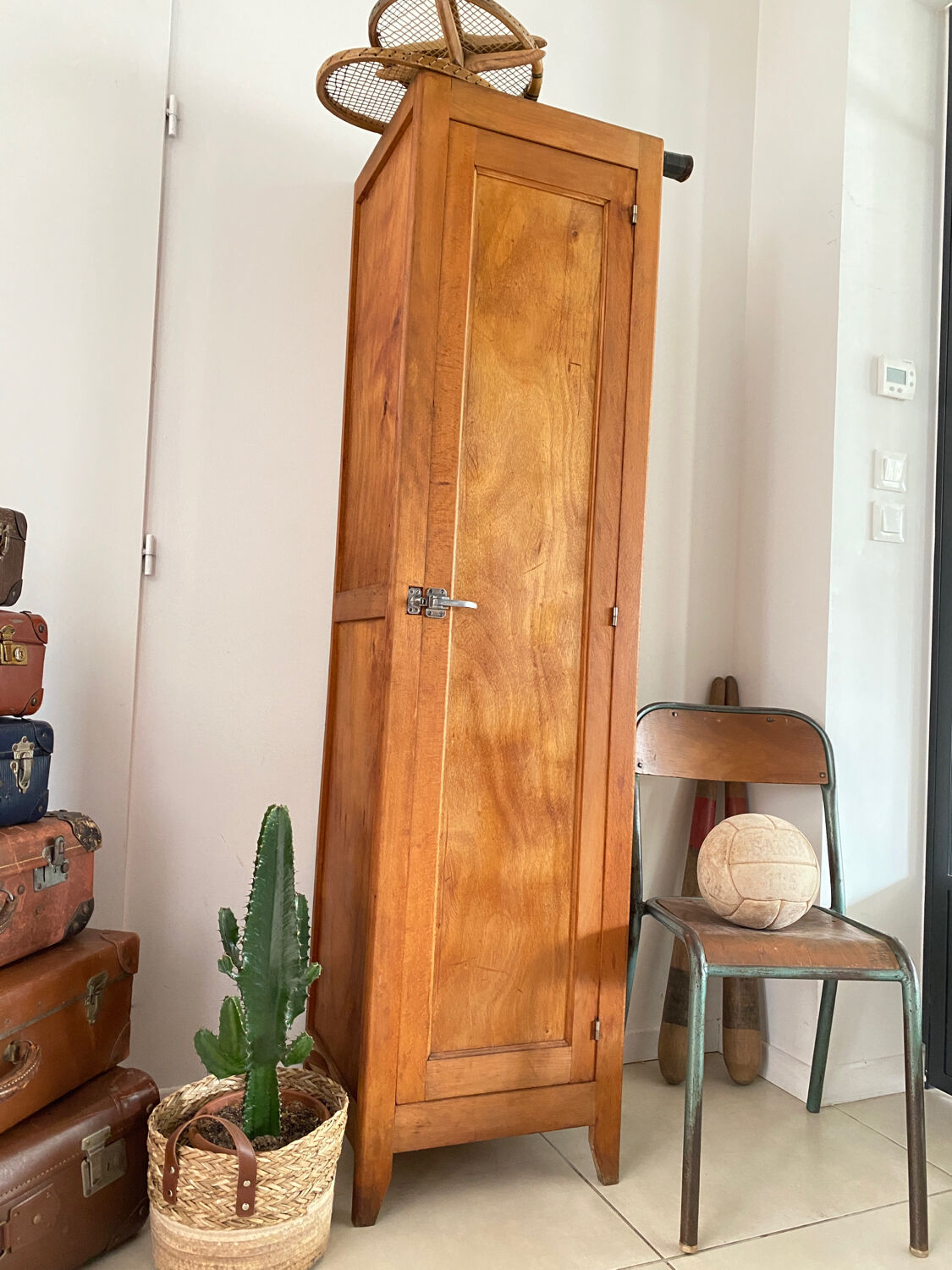 Vintage wood wardrobe