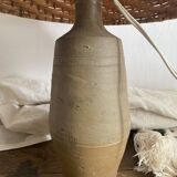 Terracotta and rattan lamp