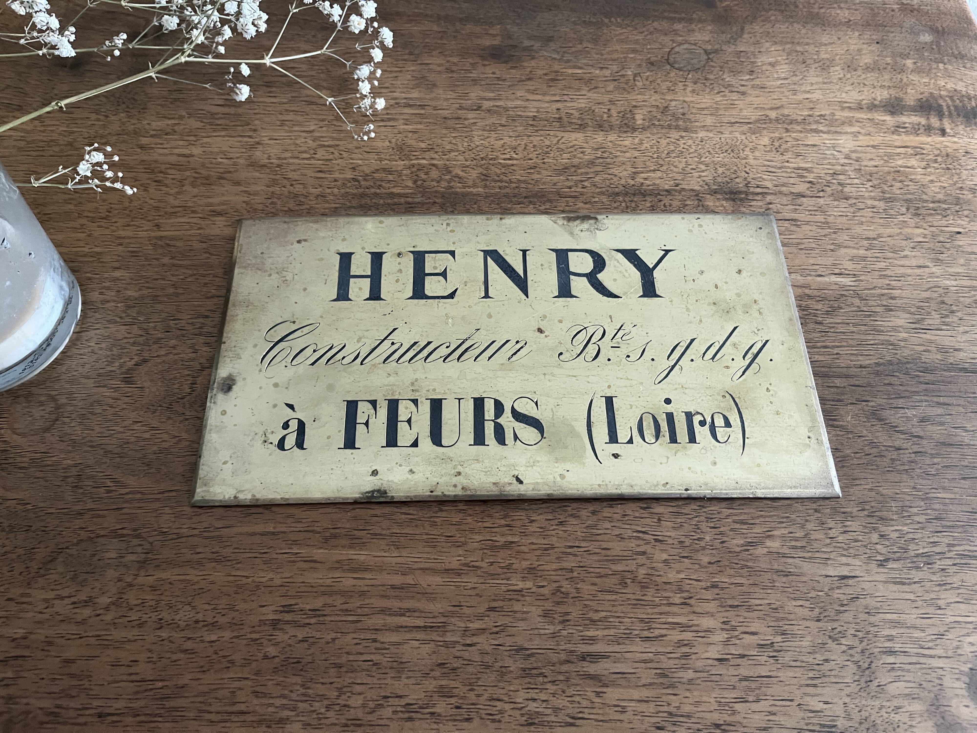 Plaque de métier en laiton - Constructeur