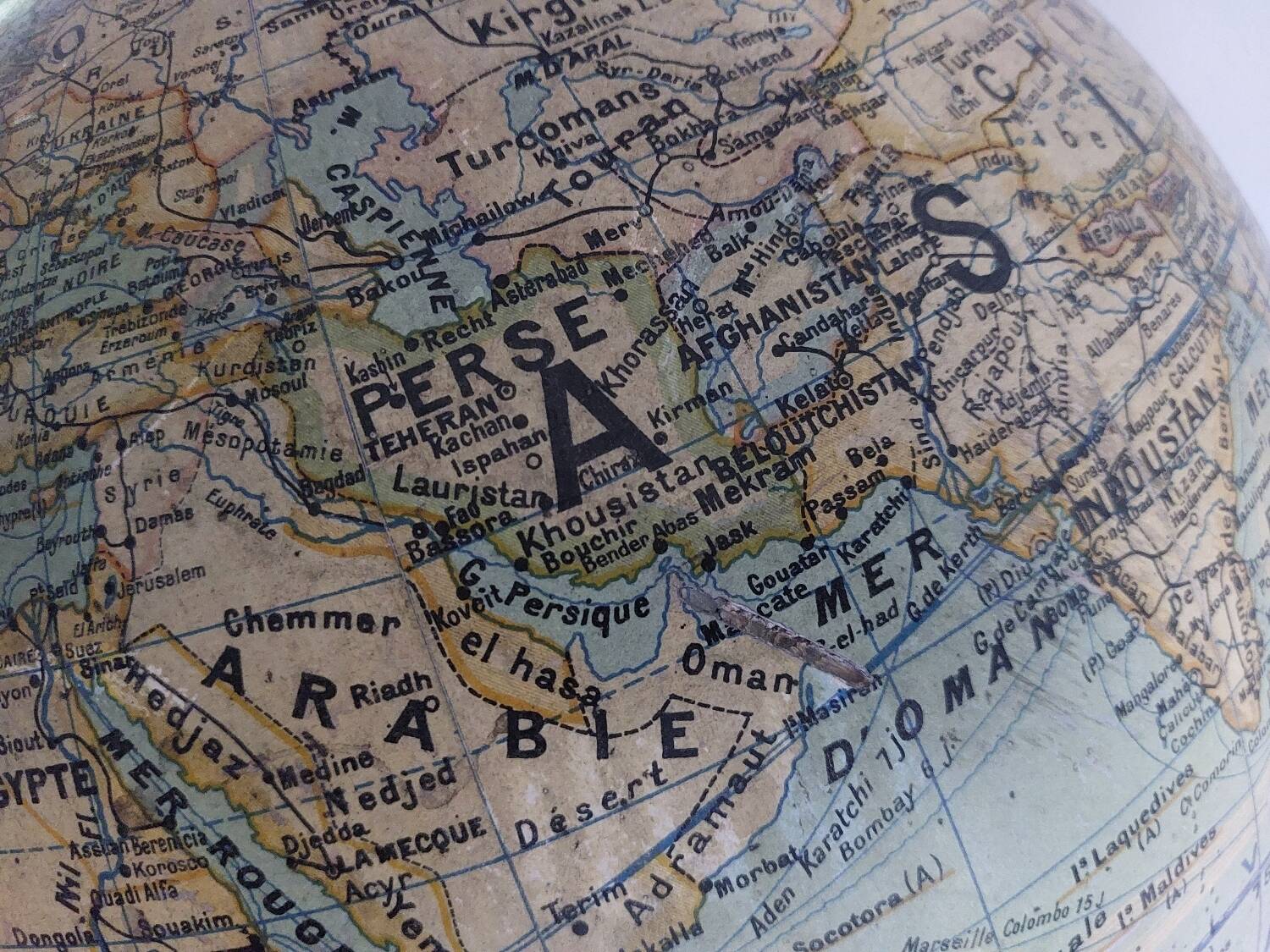 Large terrestrial globe