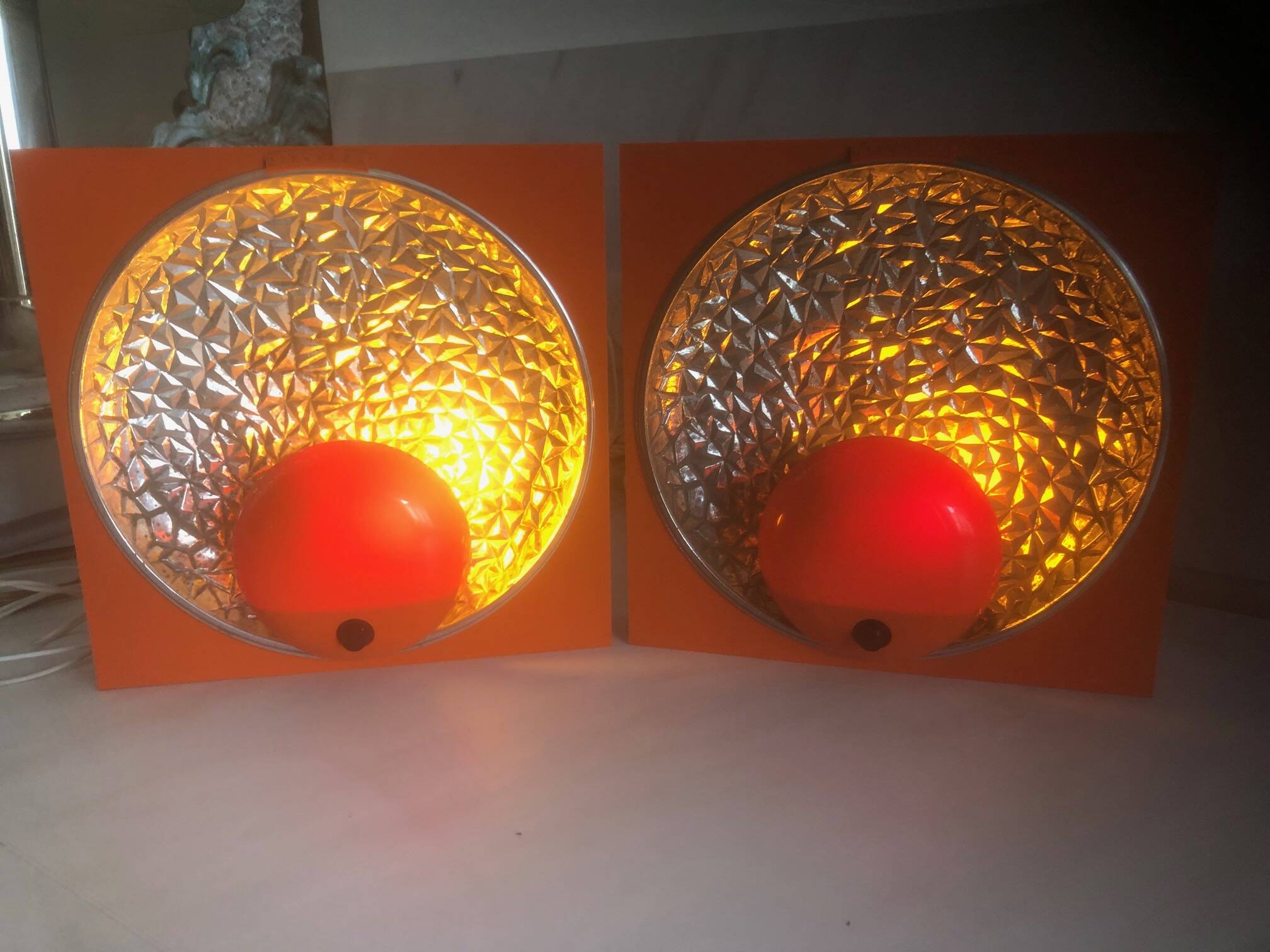Pair of Discolor wall lights