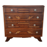 1940s Art Deco oak chest of drawers