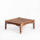 Vintage rattan and cane coffee table. France, 1970s