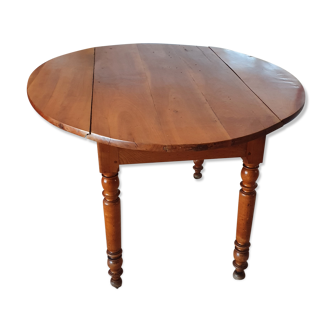 Oval table merisier