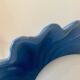 Lampe coquillage en céramique bleue