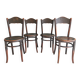 Rare set of 4 Jacob & Josef Kohn bistro chairs, bent wood, stamped 1900.
