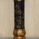 Pair of lacquered torchère columns in Chinoiserie neoclassical style.