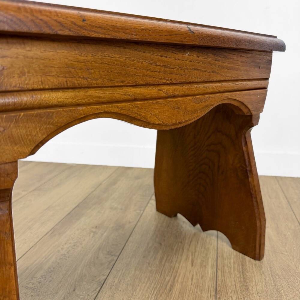 Antique slotted mountain chalet bench