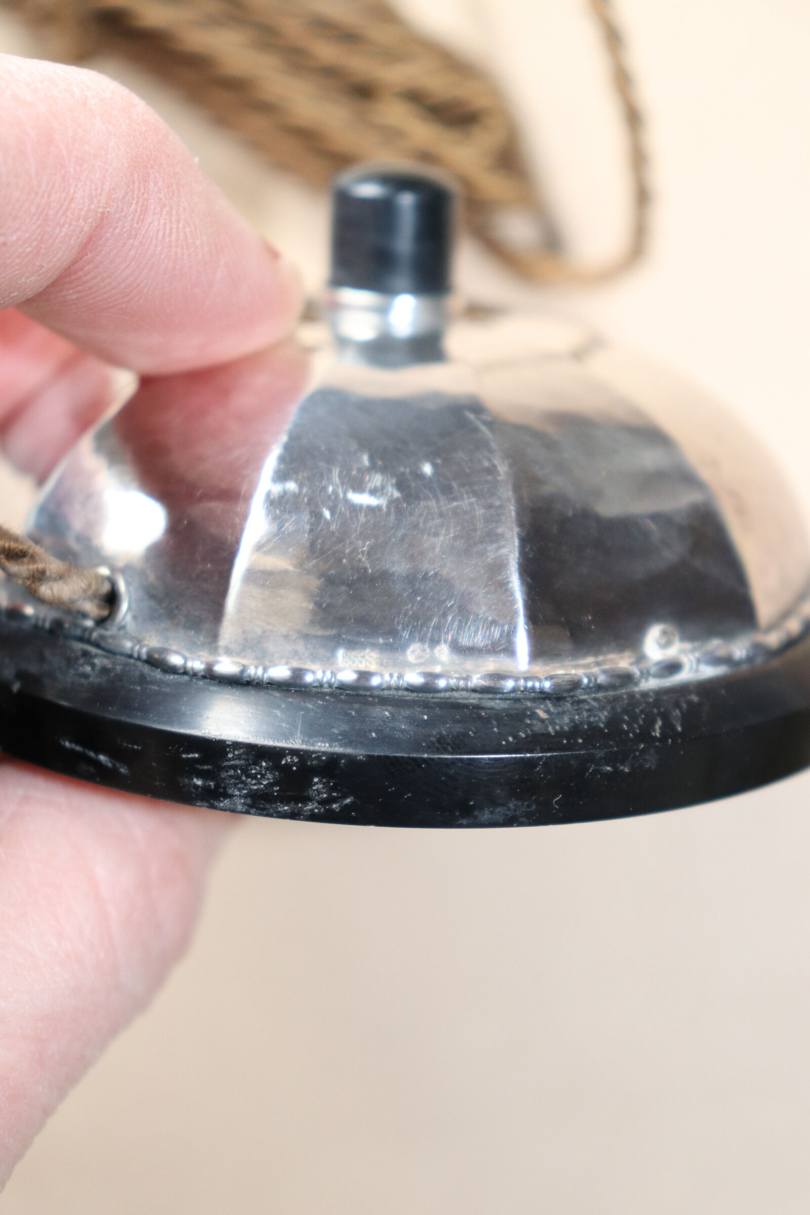 Old servant's bell in silver 855