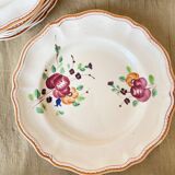 Service de table aux Fleurs peintes Faïencerie de Longchamp Monaco Années 60