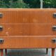 Scandinavian Mid-Century Modern chest of drawers in wood 1950 3 drawers
