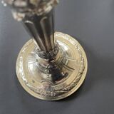 Antique silver-plated candlesticks in classic style