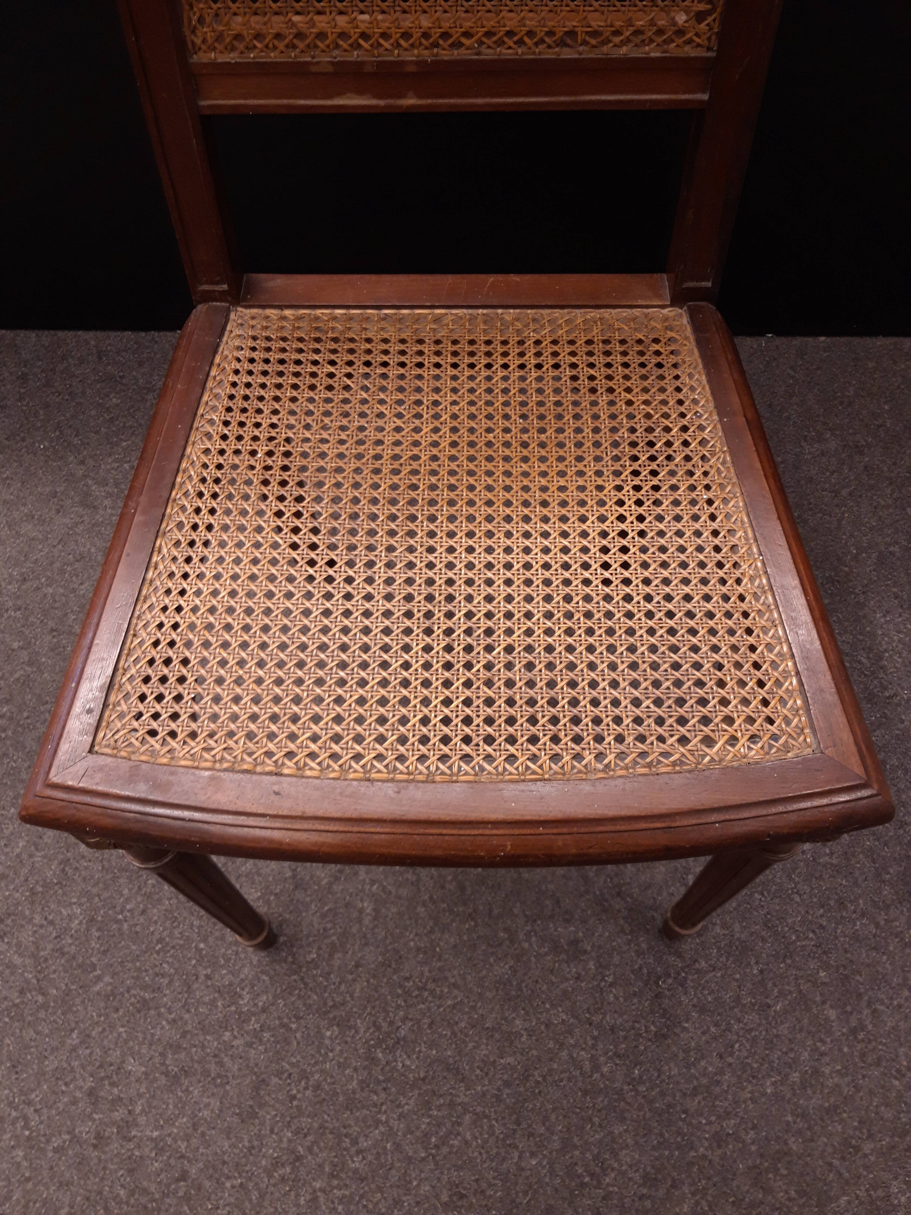 Louis XVI style canne chair