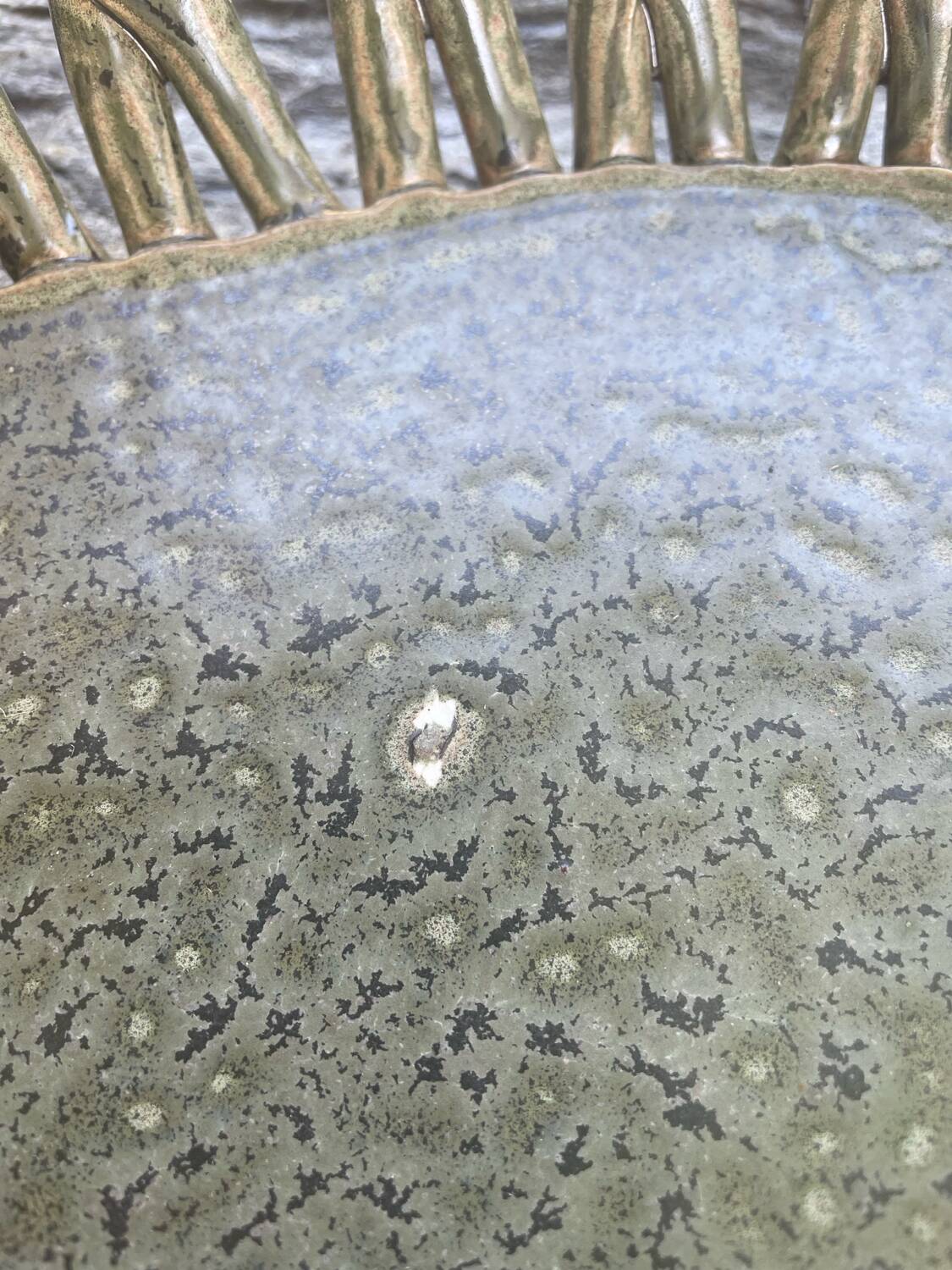 Woven ceramic basket