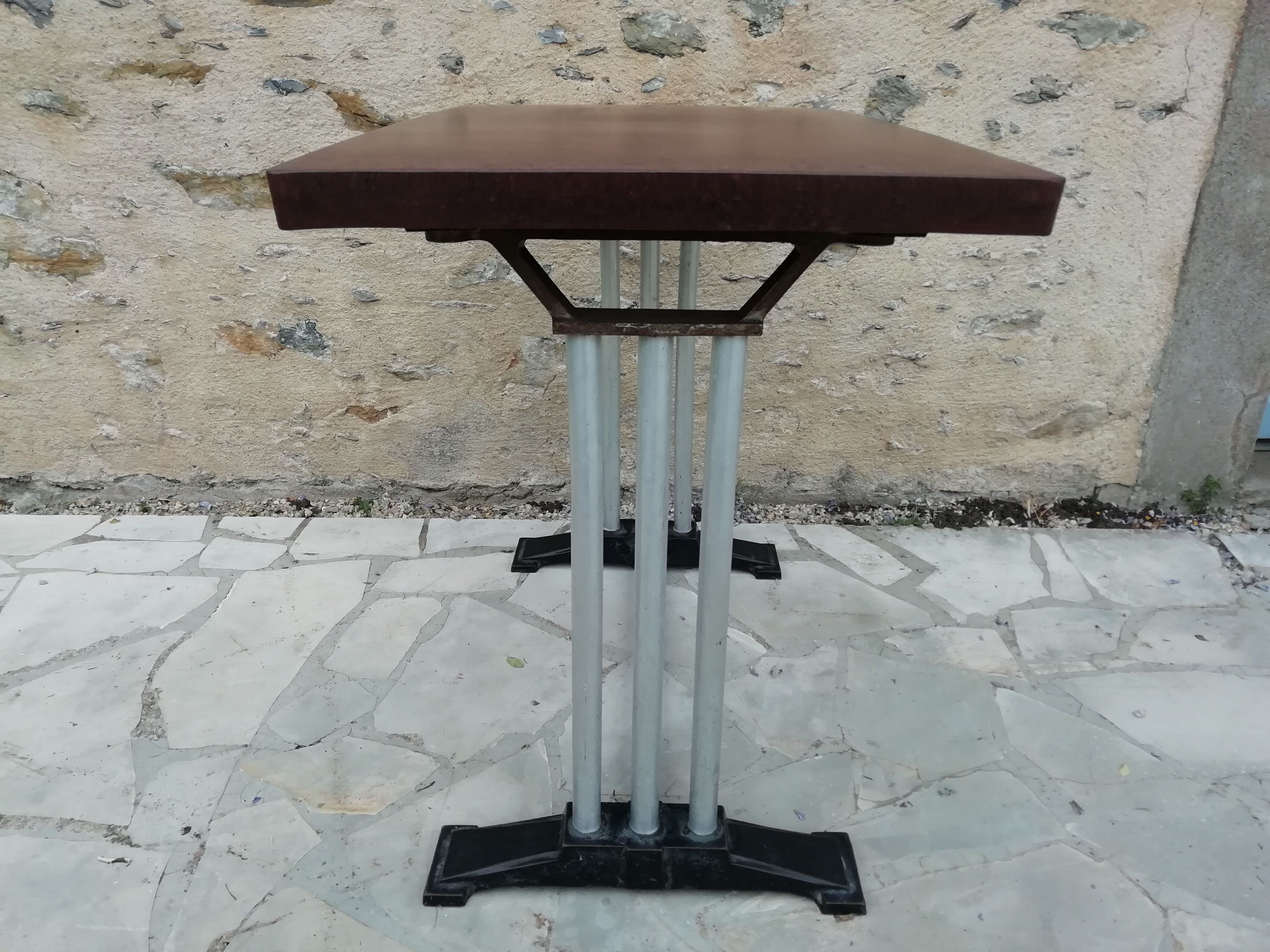 Lot of 4 tables bistro "Lelong"