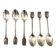 Set of 6 "Brest" silver-plated metal teaspoons
