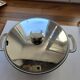 Stainless steel serving bowl with lid + matching tray