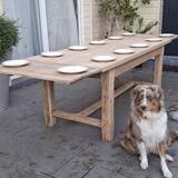 Table de ferme avec rallonges chêne 3m