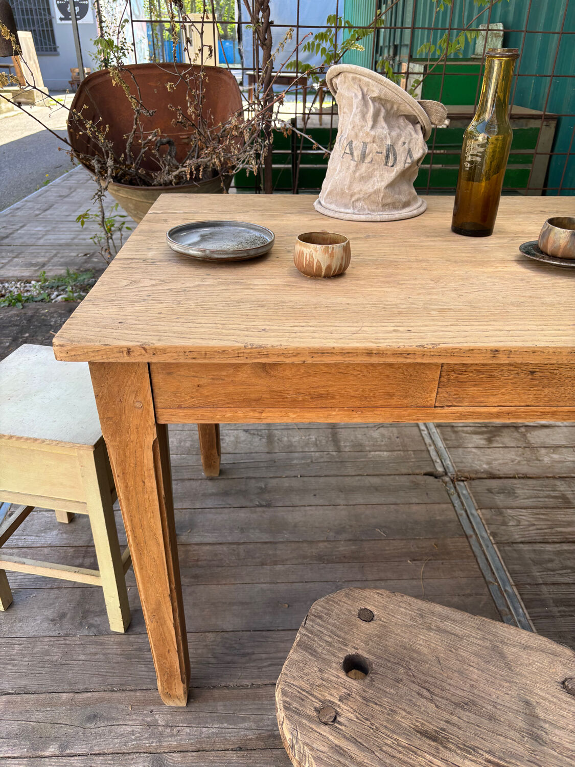 Oak farmhouse table