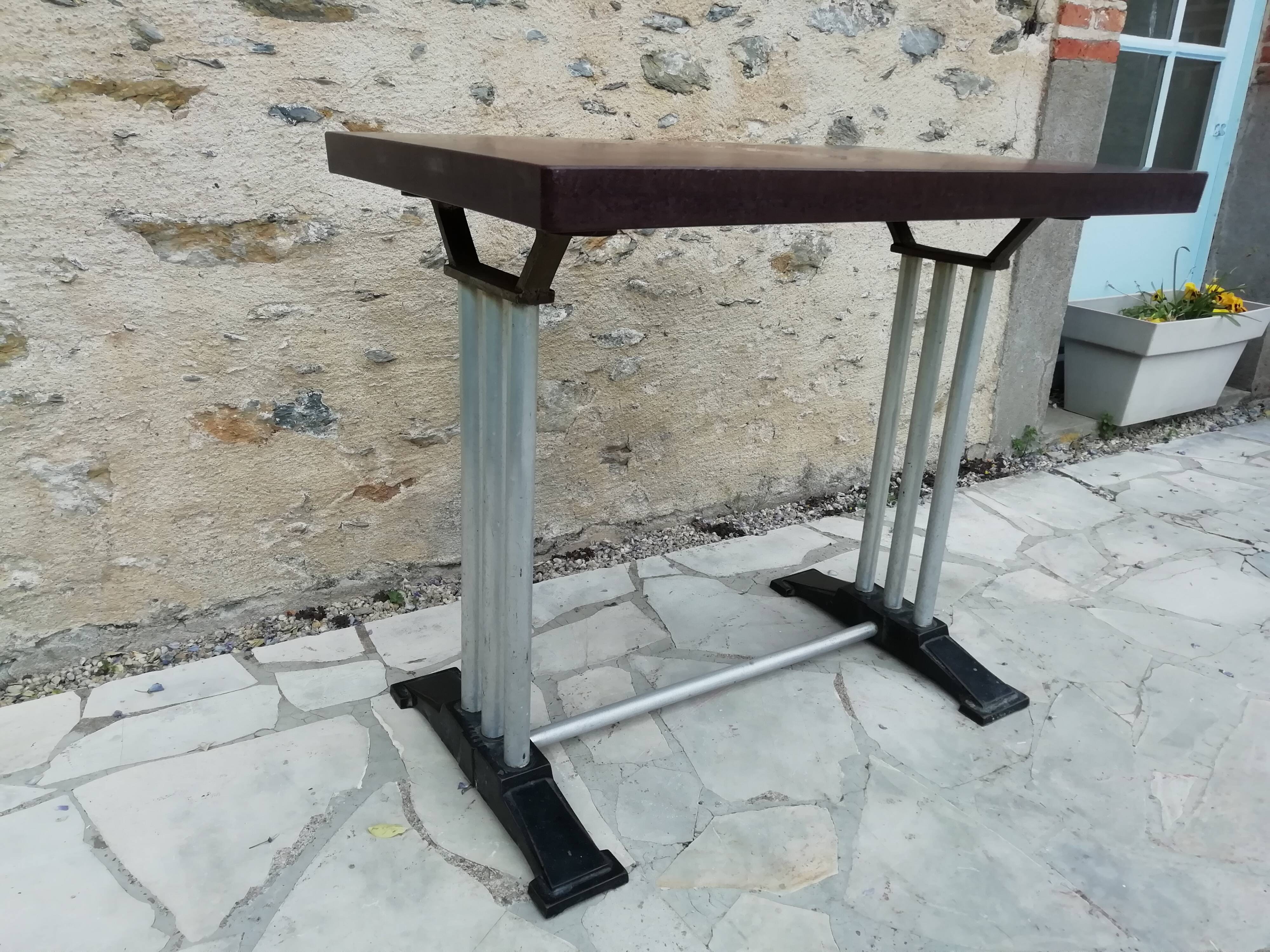 Lot of 4 tables bistro "Lelong"