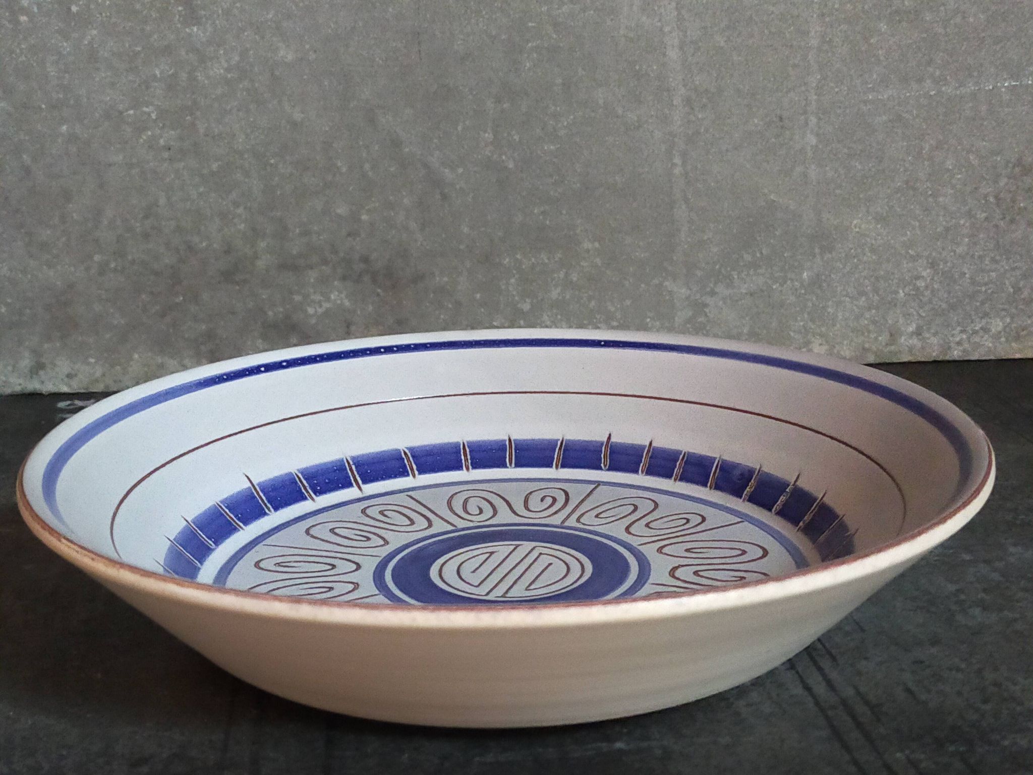 Cinq assiettes creuses céramiques M.B.F.A  PORNIC vintages service Daphné